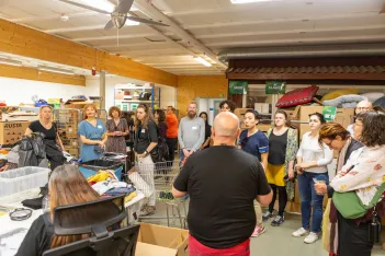 The City Panel visiting a circularity focused centre in Umeå.