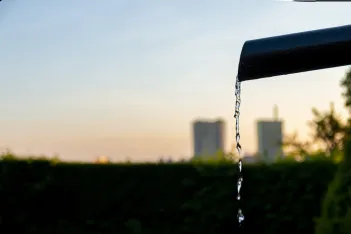 Water dripping from pipe.