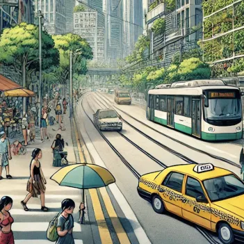 AI generated city in 2040