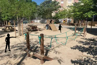 Children in a schoolyard