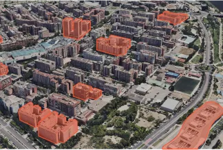 Picture of a town from above