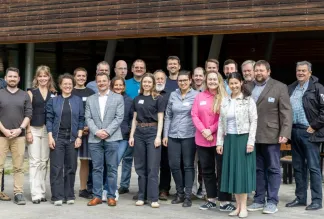 Project members standing together