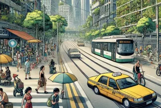 AI generated city in 2040