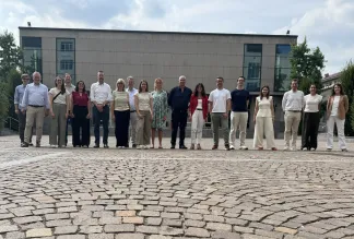 Project members standing together