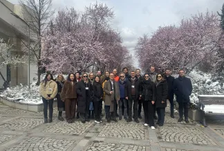 Project members standing together