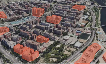 Picture of a town from above