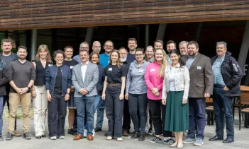 Project members standing together