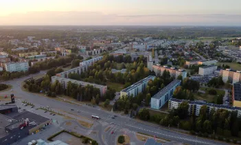 picture of a city from above