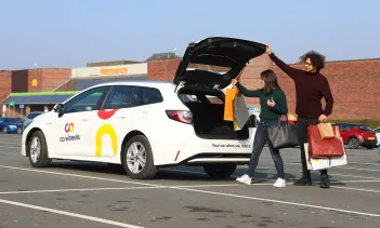 CoMoUK - People loading the boot of a shared car