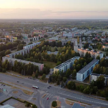 picture of a city from above